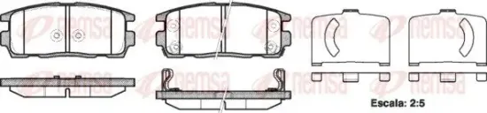 Bremsbelagsatz, Scheibenbremse Hinterachse REMSA 1260.12 Bild Bremsbelagsatz, Scheibenbremse Hinterachse REMSA 1260.12