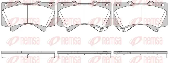 Bremsbelagsatz, Scheibenbremse Vorderachse REMSA 1271.02