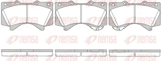 Bremsbelagsatz, Scheibenbremse Vorderachse REMSA 1271.02 Bild Bremsbelagsatz, Scheibenbremse Vorderachse REMSA 1271.02