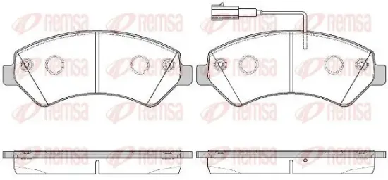 Bremsbelagsatz, Scheibenbremse Vorderachse REMSA 1275.22 Bild Bremsbelagsatz, Scheibenbremse Vorderachse REMSA 1275.22