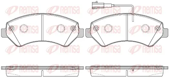 Bremsbelagsatz, Scheibenbremse Vorderachse REMSA 1275.22