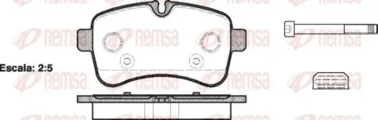 Bremsbelagsatz, Scheibenbremse Hinterachse REMSA 1282.00 Bild Bremsbelagsatz, Scheibenbremse Hinterachse REMSA 1282.00