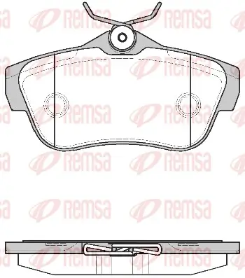 Bremsbelagsatz, Scheibenbremse Hinterachse REMSA 1299.00 Bild Bremsbelagsatz, Scheibenbremse Hinterachse REMSA 1299.00