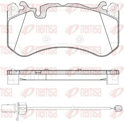 Bremsbelagsatz, Scheibenbremse Vorderachse REMSA 1300.30