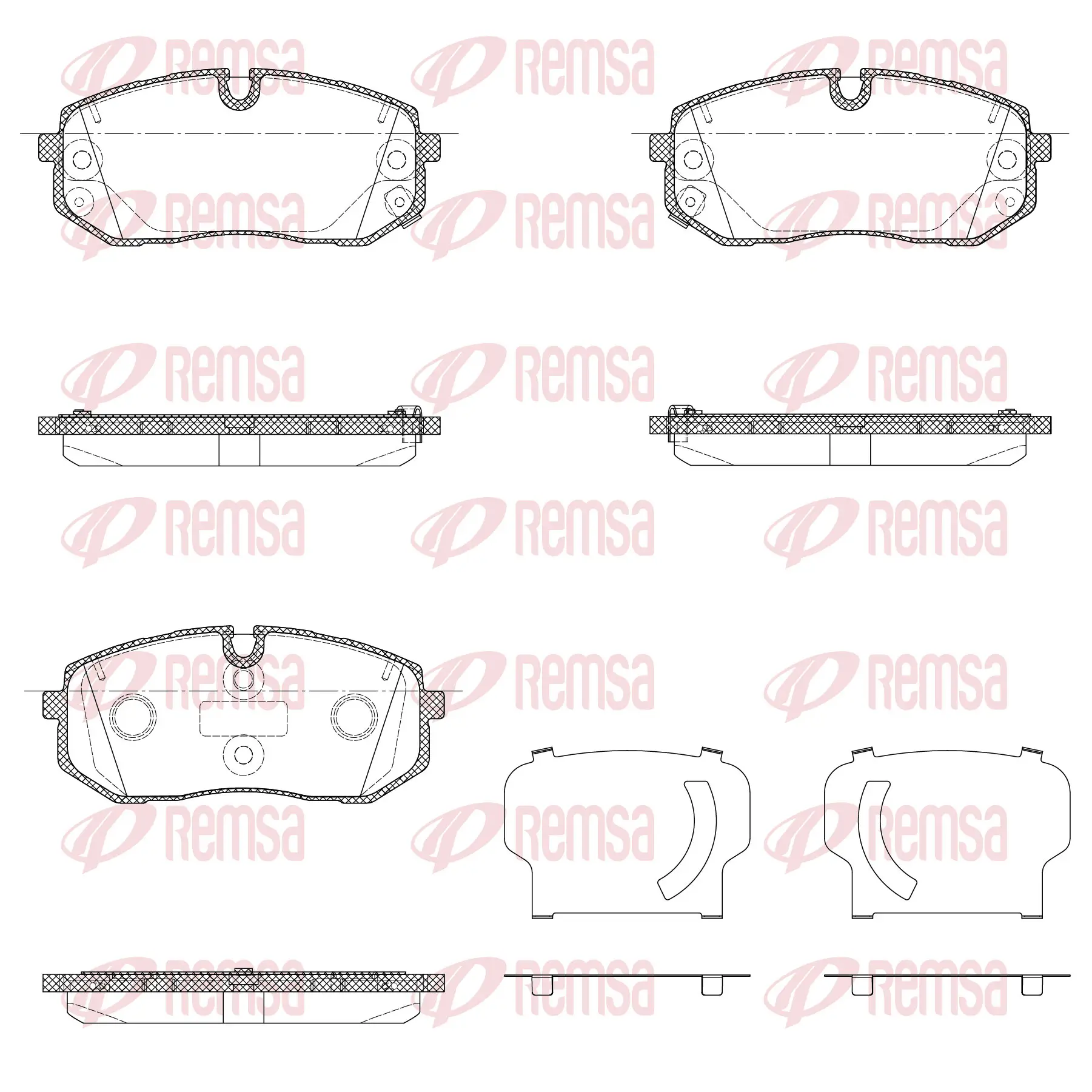 Bremsbelagsatz, Scheibenbremse Vorderachse REMSA 1302.10