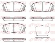 Bremsbelagsatz, Scheibenbremse Vorderachse REMSA 1302.43