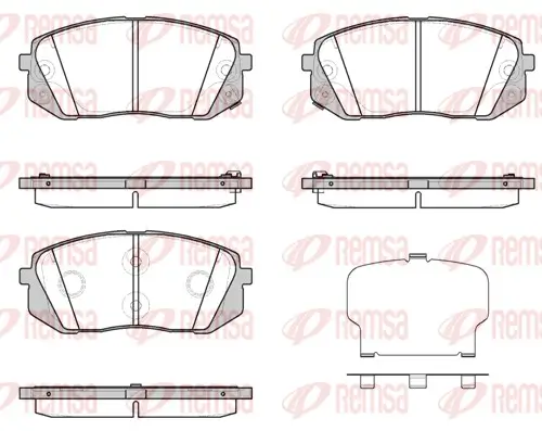 Bremsbelagsatz, Scheibenbremse Vorderachse REMSA 1302.43 Bild Bremsbelagsatz, Scheibenbremse Vorderachse REMSA 1302.43