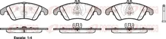 Bremsbelagsatz, Scheibenbremse Vorderachse REMSA 1304.00 Bild Bremsbelagsatz, Scheibenbremse Vorderachse REMSA 1304.00