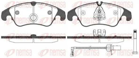 Bremsbelagsatz, Scheibenbremse Vorderachse REMSA 1304.31