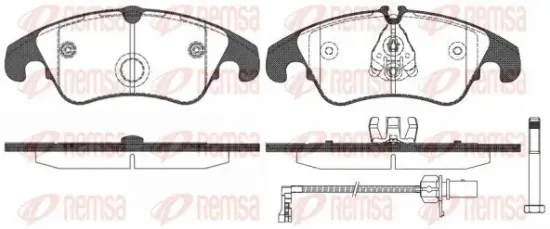 Bremsbelagsatz, Scheibenbremse Vorderachse REMSA 1304.31 Bild Bremsbelagsatz, Scheibenbremse Vorderachse REMSA 1304.31