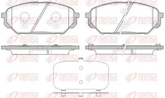 Bremsbelagsatz, Scheibenbremse Vorderachse REMSA 1322.12 Bild Bremsbelagsatz, Scheibenbremse Vorderachse REMSA 1322.12