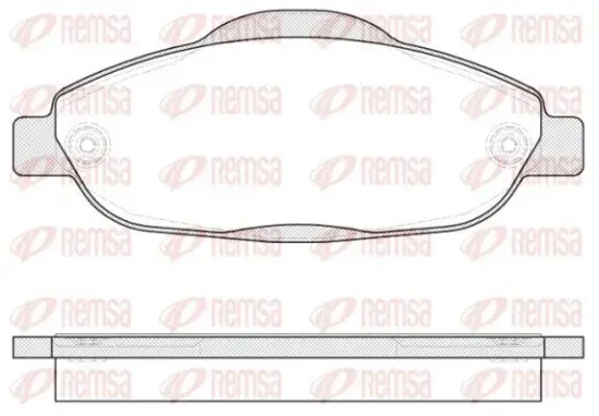 Bremsbelagsatz, Scheibenbremse Vorderachse REMSA 1323.00 Bild Bremsbelagsatz, Scheibenbremse Vorderachse REMSA 1323.00