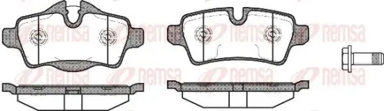 Bremsbelagsatz, Scheibenbremse Hinterachse REMSA 1344.00 Bild Bremsbelagsatz, Scheibenbremse Hinterachse REMSA 1344.00