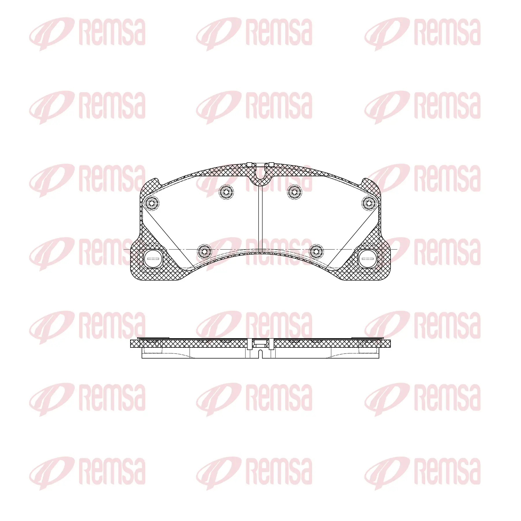 Bremsbelagsatz, Scheibenbremse Vorderachse REMSA 1345.45