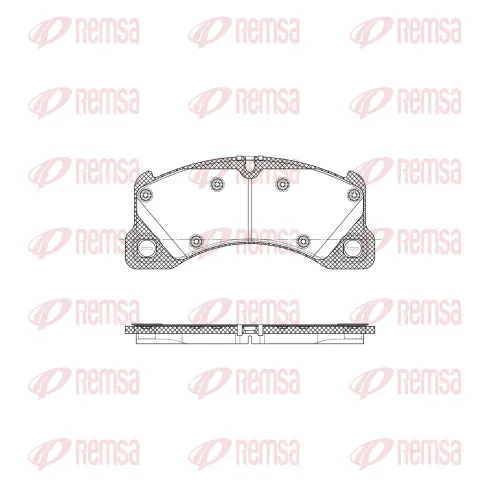 Bremsbelagsatz, Scheibenbremse Vorderachse REMSA 1345.45 Bild Bremsbelagsatz, Scheibenbremse Vorderachse REMSA 1345.45