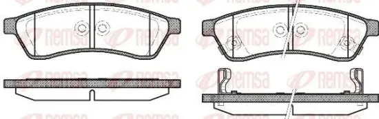 Bremsbelagsatz, Scheibenbremse Hinterachse REMSA 1349.02 Bild Bremsbelagsatz, Scheibenbremse Hinterachse REMSA 1349.02