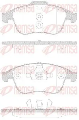 Bremsbelagsatz, Scheibenbremse Vorderachse REMSA 1350.30
