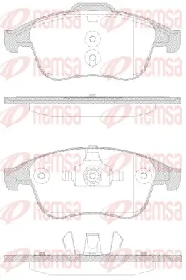 Bremsbelagsatz, Scheibenbremse Vorderachse REMSA 1350.30