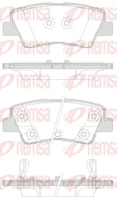 Bremsbelagsatz, Scheibenbremse Hinterachse REMSA 1362.42 Bild Bremsbelagsatz, Scheibenbremse Hinterachse REMSA 1362.42