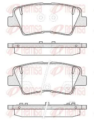 Bremsbelagsatz, Scheibenbremse REMSA 1362.52