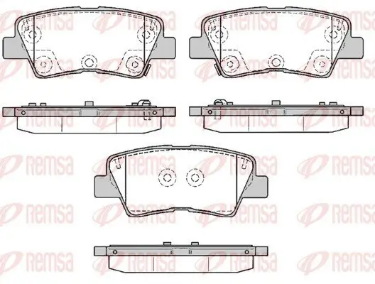 Bremsbelagsatz, Scheibenbremse REMSA 1362.85 Bild Bremsbelagsatz, Scheibenbremse REMSA 1362.85
