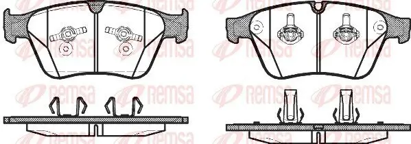 Bremsbelagsatz, Scheibenbremse REMSA 1371.00