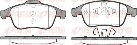 Bremsbelagsatz, Scheibenbremse Vorderachse REMSA 1389.00 Bild Bremsbelagsatz, Scheibenbremse Vorderachse REMSA 1389.00