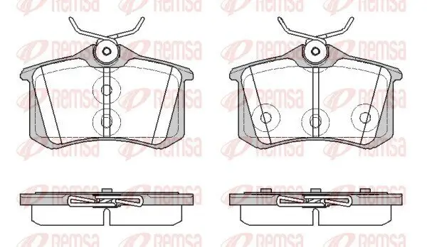 Bremsbelagsatz, Scheibenbremse Hinterachse REMSA 1391.57
