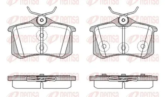 Bremsbelagsatz, Scheibenbremse Hinterachse REMSA 1391.57 Bild Bremsbelagsatz, Scheibenbremse Hinterachse REMSA 1391.57