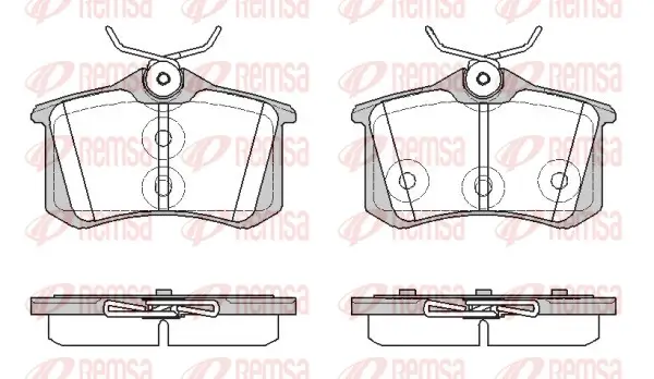 Bremsbelagsatz, Scheibenbremse Hinterachse REMSA 1391.57