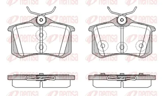Bremsbelagsatz, Scheibenbremse Hinterachse REMSA 1391.57 Bild Bremsbelagsatz, Scheibenbremse Hinterachse REMSA 1391.57