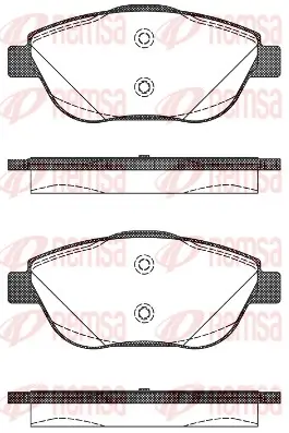 Bremsbelagsatz, Scheibenbremse Vorderachse REMSA 1392.10 Bild Bremsbelagsatz, Scheibenbremse Vorderachse REMSA 1392.10