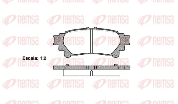 Bremsbelagsatz, Scheibenbremse Hinterachse REMSA 1395.00