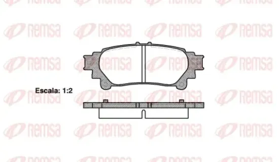 Bremsbelagsatz, Scheibenbremse Hinterachse REMSA 1395.00 Bild Bremsbelagsatz, Scheibenbremse Hinterachse REMSA 1395.00