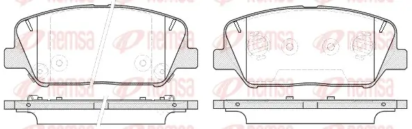 Bremsbelagsatz, Scheibenbremse Vorderachse REMSA 1398.12