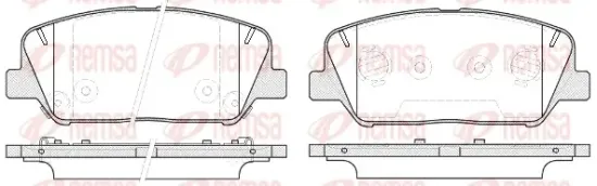 Bremsbelagsatz, Scheibenbremse Vorderachse REMSA 1398.12 Bild Bremsbelagsatz, Scheibenbremse Vorderachse REMSA 1398.12