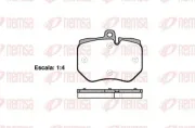 Bremsbelagsatz, Scheibenbremse REMSA 1400.00