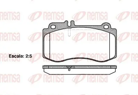 Bremsbelagsatz, Scheibenbremse Vorderachse REMSA 1406.00