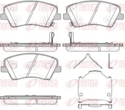 Bremsbelagsatz, Scheibenbremse Vorderachse REMSA 1412.04