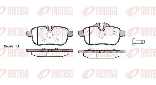 Bremsbelagsatz, Scheibenbremse Hinterachse REMSA 1417.00 Bild Bremsbelagsatz, Scheibenbremse Hinterachse REMSA 1417.00