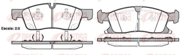 Bremsbelagsatz, Scheibenbremse REMSA 1430.02 Bild Bremsbelagsatz, Scheibenbremse REMSA 1430.02