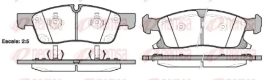 Bremsbelagsatz, Scheibenbremse Vorderachse REMSA 1430.02 Bild Bremsbelagsatz, Scheibenbremse Vorderachse REMSA 1430.02
