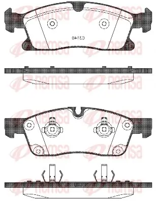 Bremsbelagsatz, Scheibenbremse Vorderachse REMSA 1430.10