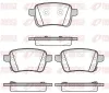 Bremsbelagsatz, Scheibenbremse Hinterachse REMSA 1450.22