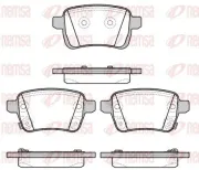 Bremsbelagsatz, Scheibenbremse Hinterachse REMSA 1450.22