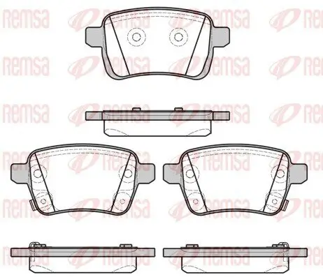Bremsbelagsatz, Scheibenbremse Hinterachse REMSA 1450.22 Bild Bremsbelagsatz, Scheibenbremse Hinterachse REMSA 1450.22