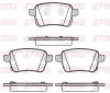 Bremsbelagsatz, Scheibenbremse Hinterachse REMSA 1450.22