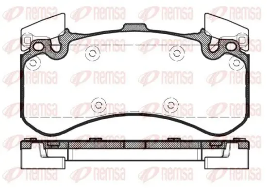 Bremsbelagsatz, Scheibenbremse Vorderachse REMSA 1463.00 Bild Bremsbelagsatz, Scheibenbremse Vorderachse REMSA 1463.00