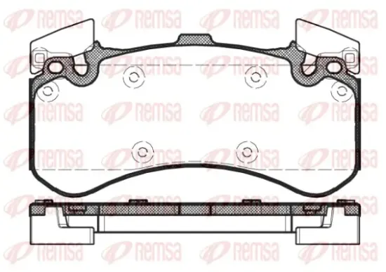 Bremsbelagsatz, Scheibenbremse Vorderachse REMSA 1463.00 Bild Bremsbelagsatz, Scheibenbremse Vorderachse REMSA 1463.00