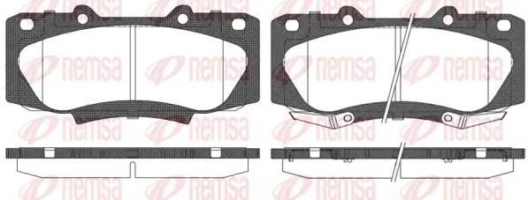 Bremsbelagsatz, Scheibenbremse Vorderachse REMSA 1468.02